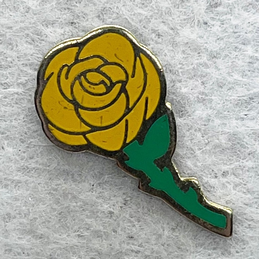 🔮 5/$25 Vintage Yellow Rose of Texas Pin